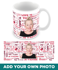 Personalised Photo Mug I Love You Languages Valentines Day