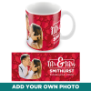 Mr And Mrs Red Personalised Wedding Anniversary Valentines Day Photo Mug