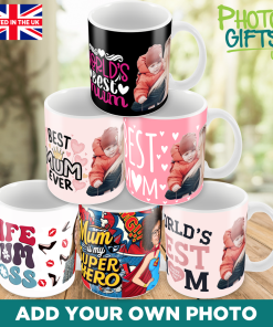 Alternative view of World's Best Mum Personalised Photo Mug Pink Background Mothers Day Mug