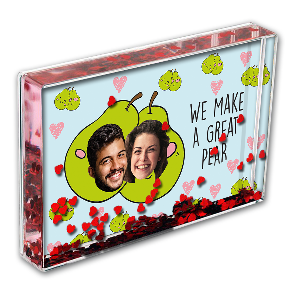 Love Heart Photo Block We Make A Great Pear