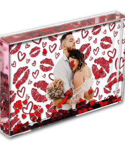 Love Heart Photo Block Hearts & Lips