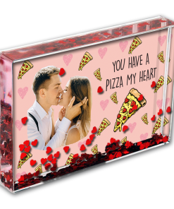 Love Heart Photo Block Pizza My Heart