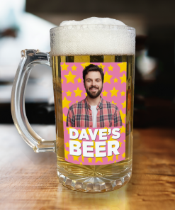 Alternative view of Personalised Beer Glass Stars & Add Any Text