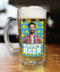 Personalised Beer Glass Stars & Add Any Text