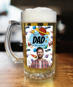 Personalised Beer Glass Best Dad In The Universe