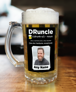 Personalised Beer Glass Dr-Uncle Add Any Name