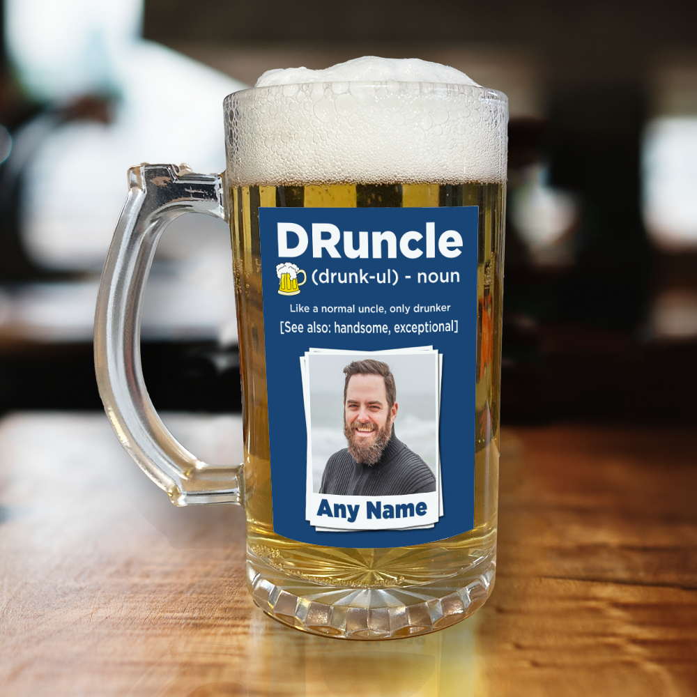 Personalised Beer Glass Dr-Uncle Add Any Name - Image 4