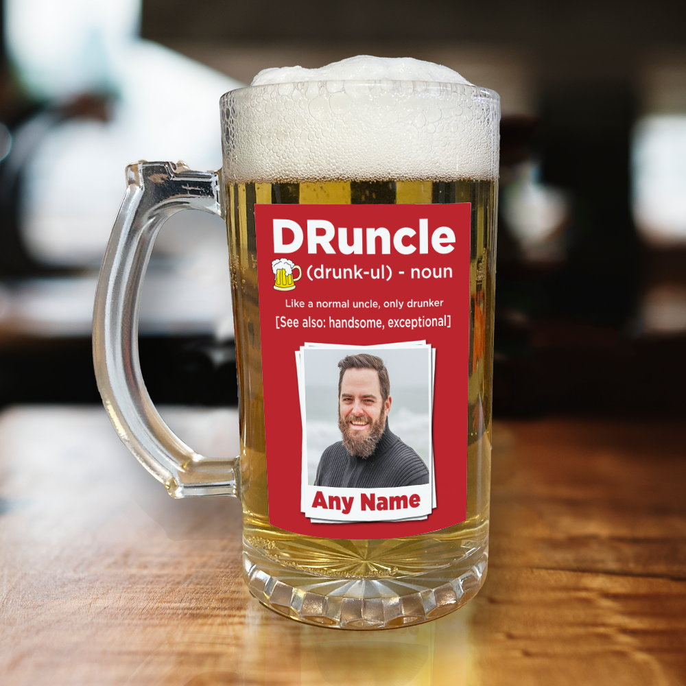 Personalised Beer Glass Dr-Uncle Add Any Name - Image 3