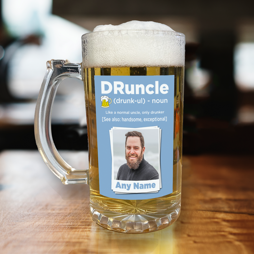 Personalised Beer Glass Dr-Uncle Add Any Name - Image 2