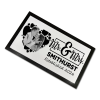 Personalised Bar Mat / Runner Mr and Mrs Black and White