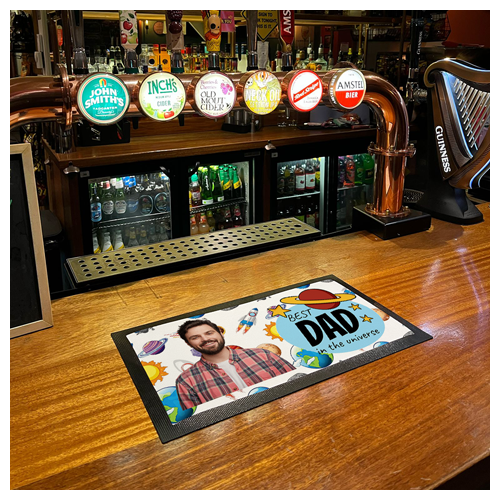 Personalised Bar Mat / Runner Best Dad In The Universe - Image 2