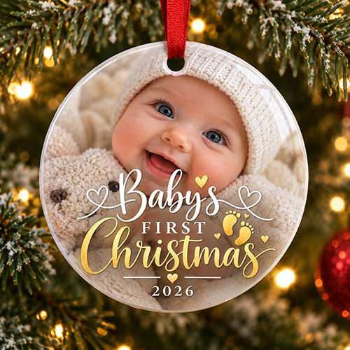 Baby's First Christmas 2026 - Ceramic Bauble - Image 2