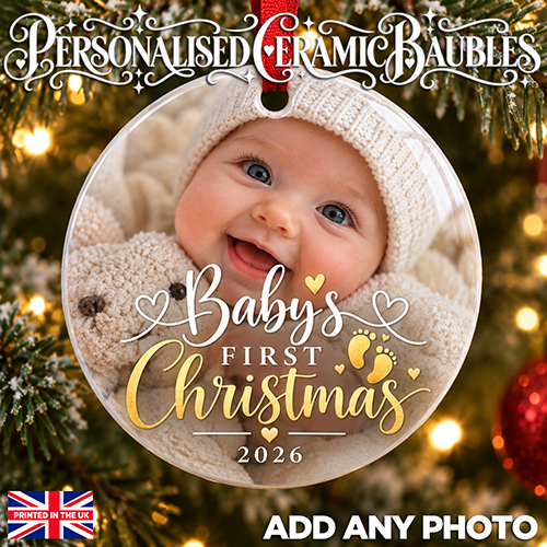 Baby's First Christmas 2026 - Ceramic Bauble