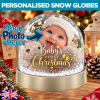 Personalised Snow Globe - Baby's First Christmas 2026 Photo Upload