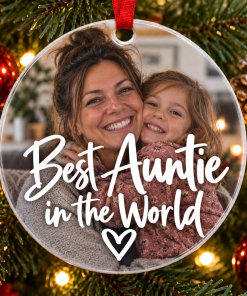 Best Auntie In The World - Ceramic Bauble