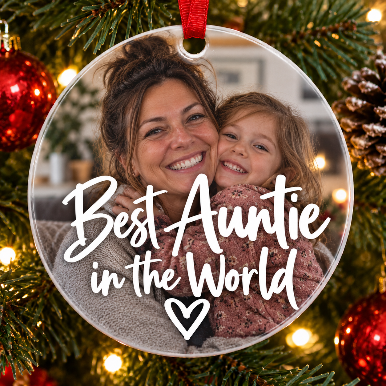 Best Auntie In The World - Ceramic Bauble