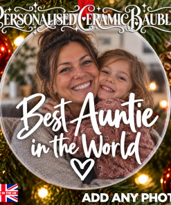 Alternative view of Best Auntie In The World - Ceramic Bauble
