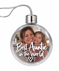 Best Auntie In The World Photo Upload - Jumbo Acrylic Bauble - Image 3