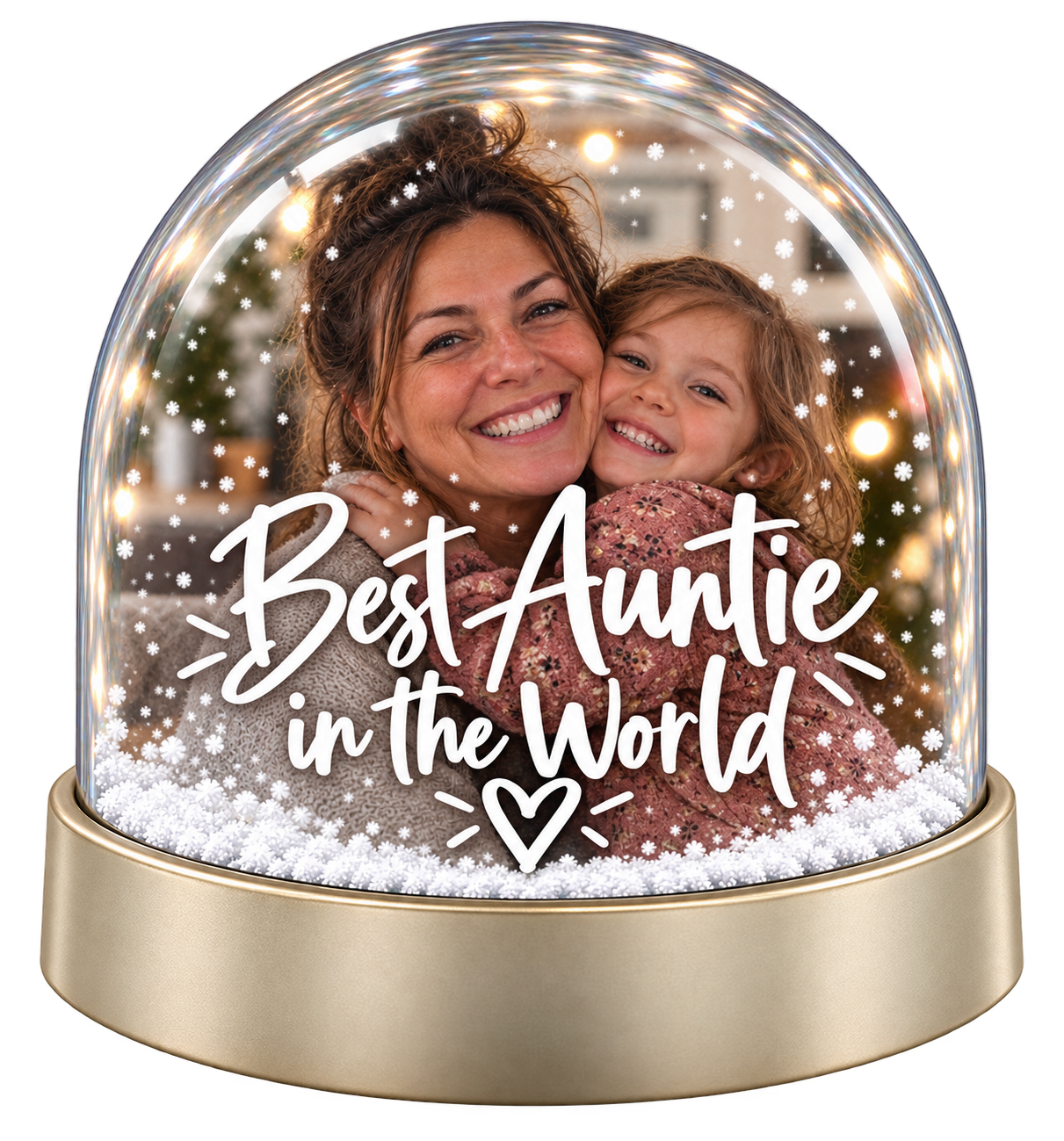 Personalised Snow Globe - Best Auntie In The World - Image 2