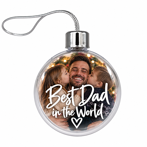 Best Dad In The World Photo Upload - Jumbo Acrylic Bauble - Image 3