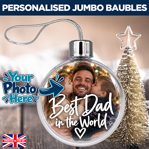Best Dad In The World Photo Upload - Jumbo Acrylic Bauble - Image 2