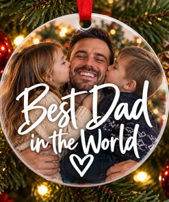 Best Dad In The World - Ceramic Bauble