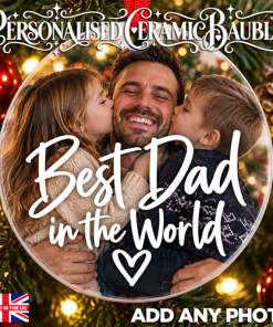 Alternative view of Best Dad In The World - Ceramic Bauble