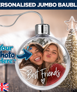 Alternative view of Best Friends Photo Upload - Jumbo Acrylic Bauble