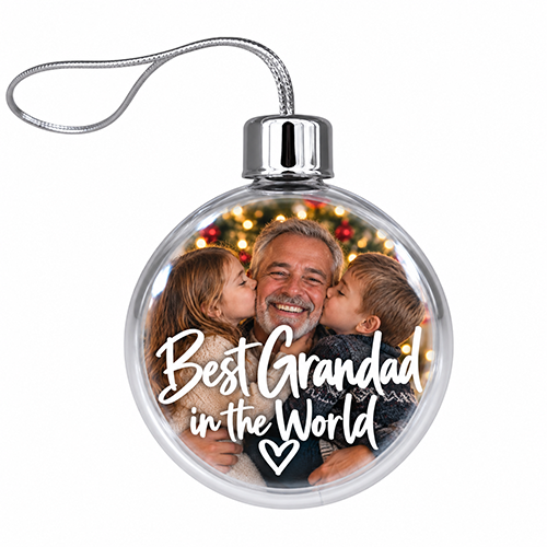 Best Grandad In The World Photo Upload - Jumbo Acrylic Bauble - Image 3
