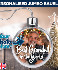 Alternative view of Best Grandad In The World Photo Upload - Jumbo Acrylic Bauble