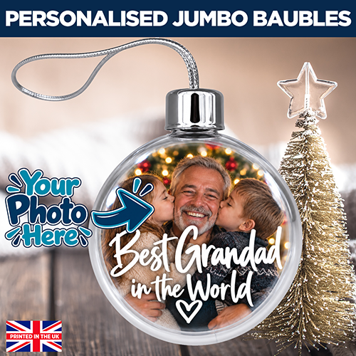 Best Grandad In The World Photo Upload - Jumbo Acrylic Bauble - Image 2