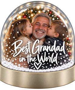 Alternative view of Personalised Snow Globe - Best Grandad In The World