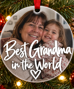 Best Grandma In The World - Ceramic Bauble