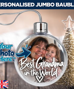 Alternative view of Best Grandma In The World Photo Upload - Jumbo Acrylic Bauble