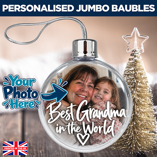 Best Grandma In The World Photo Upload - Jumbo Acrylic Bauble - Image 2