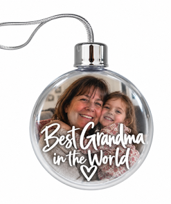 Best Grandma In The World Photo Upload - Jumbo Acrylic Bauble - Image 3