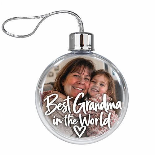 Best Grandma In The World Photo Upload - Jumbo Acrylic Bauble - Image 3