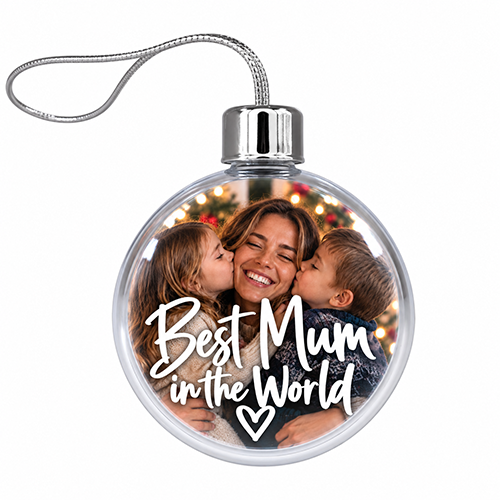 Best Mum In The World Photo Upload - Jumbo Acrylic Bauble - Image 3