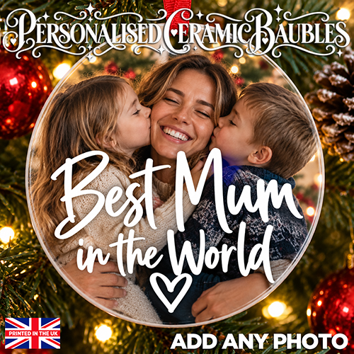Best Mum In The World - Ceramic Bauble - Image 2