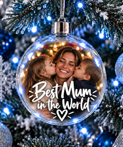 Best Mum In The World Photo Upload - Jumbo Acrylic Bauble