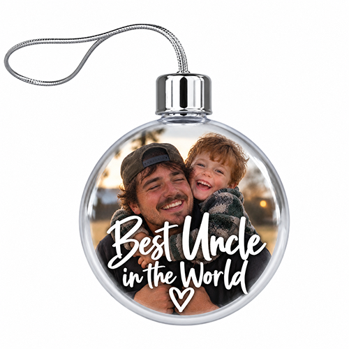 Best Uncle In The World Photo Upload - Jumbo Acrylic Bauble - Image 3