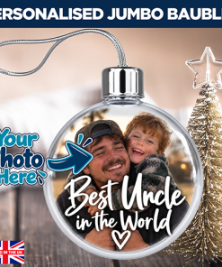 Alternative view of Best Uncle In The World Photo Upload - Jumbo Acrylic Bauble