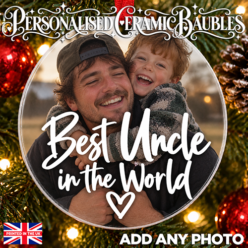Best Uncle In The World - Ceramic Bauble - Image 2