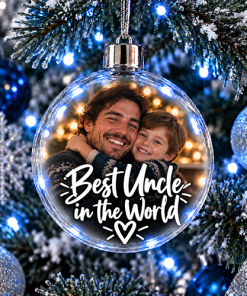 Best Uncle In The World Photo Upload - Jumbo Acrylic Bauble