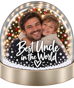 Alternative view of Personalised Snow Globe - Best Uncle In The World