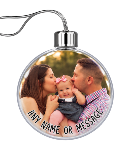 Any Photo & Message Photo Upload - Jumbo Acrylic Bauble - Image 3