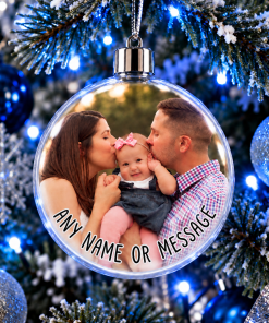 Any Photo & Message Photo Upload - Jumbo Acrylic Bauble