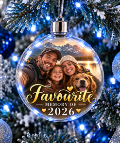 Favourite Memory Of 2026 Photo Upload - Jumbo Acrylic Bauble