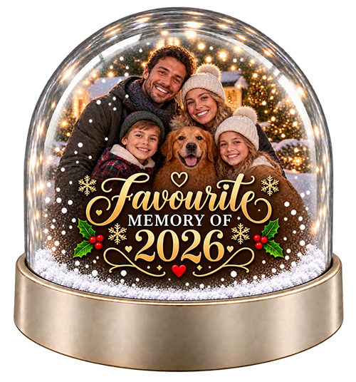 Personalised Snow Globe - Favourite Memory Of 2026 Photo Upload - Image 2
