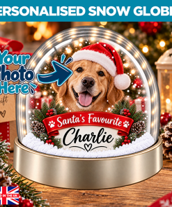 Personalised Snow Globe - Santa's Favourite Any Name & Photo